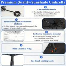 Easypie Selection 汽车遮阳挡风雨伞前挡遮阳伞可折叠夏季汽车座椅隔热车内用品 - 鈦銀 - 查看 5