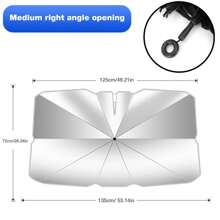Easypie Selection 汽车遮阳挡风雨伞前挡遮阳伞可折叠夏季汽车座椅隔热车内用品 - 鈦銀 - 查看 9