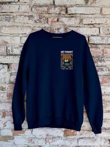 Bear Fake Romance Bear Sweatshirt GOLA 1176 Fluxo FX - Azul Marino - Ver 2