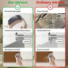 40cm*40cm*4 piezas Paneles de espejo acrílico templado, conjunto de espejo combinación de 40cm*40cm*4 piezas, espejo de longitud completa autoadhesivo portátil para sala de fitness/yoga/vestidor, espejo para baño/dormitorio/dormitorio - Plateado - Ver 10
