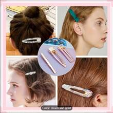 63pcs/Set DIY Crystal Resin Mold For Hair Clips, 3pcs Resin Molds, 60pcs Hair Clip Bases - Handmade Water Drop Hair Clips, Reusable Silicone Mold For Resin Crafts, Creative Gifts For Yourself, Family And Friends