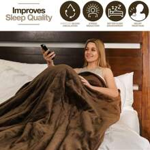 Medical King Heated Blanket, Machine Washable Extremely Soft & Comfortable Electric Blanket Throw Fast Heating With Hand Controller 10 Heating Settings & Auto Shut-Off, 50 X 60