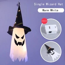 Trang trí tiệc hóa trang Halloween - Đầu lâu, Ma, Nghĩa địa, Dơi, Nhện, BOO Mũ trẻ em Halloween vui vẻ, Dây đèn LED ma, Mũ phù thủy có đèn nhiều màu Trang trí phòng Halloween Trang trí vườn Halloween làm quà tặng Trang trí ngày lễ tiên Trang trí lễ hội - Nhiều màu - Xem 5