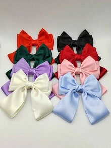 1pc New Fashionable Big Bow Hair Clip For Ponytail - Multicolor - View 1