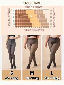 1pc Women's 200g Thermal Black Thermal Lined Tights/Pantyhose,Warm Tights,Thickened Fleece Stockings,Translucent,High Elastic,Sexy Slim Fit Leggings,Soft And Smooth,Fashionable Leg Slimming,Suitable For Fashionista Girl,Young Lady,Teenager,-10~10°C,Autumn/Winter Tights,Party,Disco,Various Holidays, Sports, Leisure, Business And Other Daily Wear.