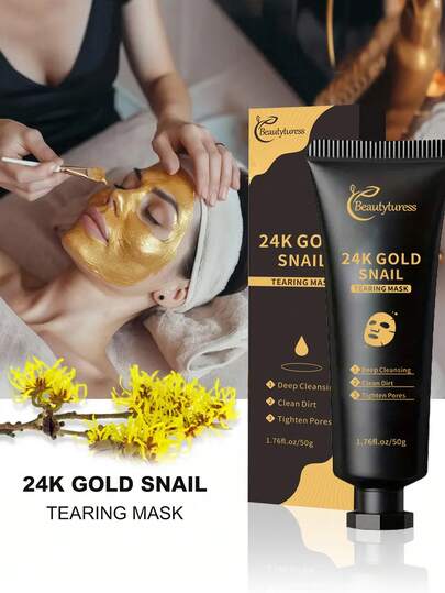 Mặt nạ lột ốc sên vàng 50g, làm sạch sâu, làm mịn da, tẩy tế bào chết, loại bỏ mụn đầu đen, se khít lỗ chân lông, dưỡng ẩm, ít gây dị ứng, dịu nhẹ, không gây kích ứng, chống nhăn, mặt nạ lột