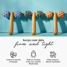 1pc Dual Head Muscle Roller Massage Stick With Silicone Spiked Wheels - Deep Tissue Massage Roller For Back, Neck, And Body Relaxation - Multicolor - View 9