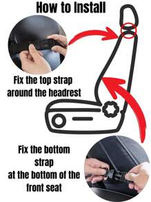 1Pack Car Seat Storage Bag For Kids Toddlers, Car Back Seat Organizer ,Back Seat Anti-Kick,Car Back Seat Cover, Seat Back Protectors Kick Mats For Kids Toddlers, Travel Accessories, Rear Seat Organizer