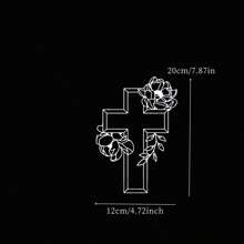 Car Cross Decal Faith Bumper Decal Cross Floral Sticker For Car,Laptop,Bottle Etc. - White - View 3