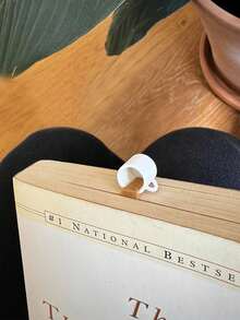 1 pieza Separador de libros creativo con taza de café desbordante - de PU, portátil y compacto, un obsequio divertido para lectores - Multicolor - Ver 3