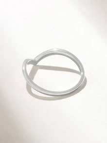 1pc Simple V-Shape Ring For Women S925 Sterling Silver Eternity Ring Glamorous Fine Jewelry Gift - Simple Mountain Ring - View 4