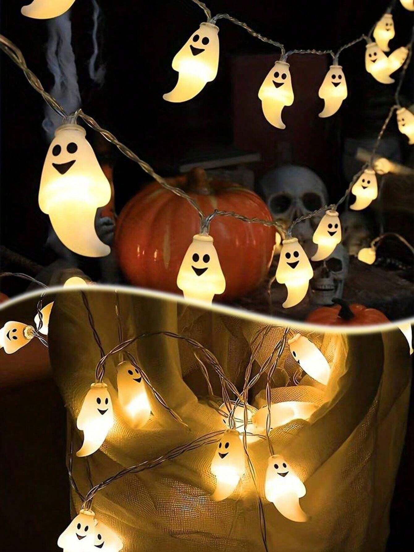 1pc LED Ghost String Lights For Halloween Decor Indoor/Outdoor Use