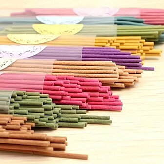 50pcs/Pack Assorted Scented Incense Sticks, Suitable For Tea, Reading, Music Listening, Various Fragrances, Wooden Products