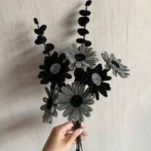 100/200/300 unidades Limpiapipas negros, 6 mm x 30 cm, tallos de chenilla, decoraciones DIY creativas, limpiapipas para manualidades, suministros de manualidades con palitos borrosos, decoración de artes y vacaciones