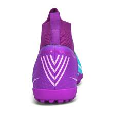 1 双男女通用钉鞋训练鞋，适合户外人造草坪、硬质室内训练场，专业足球/足球草皮鞋，系带，防滑橡胶鞋底 - 紫月 - 查看 10