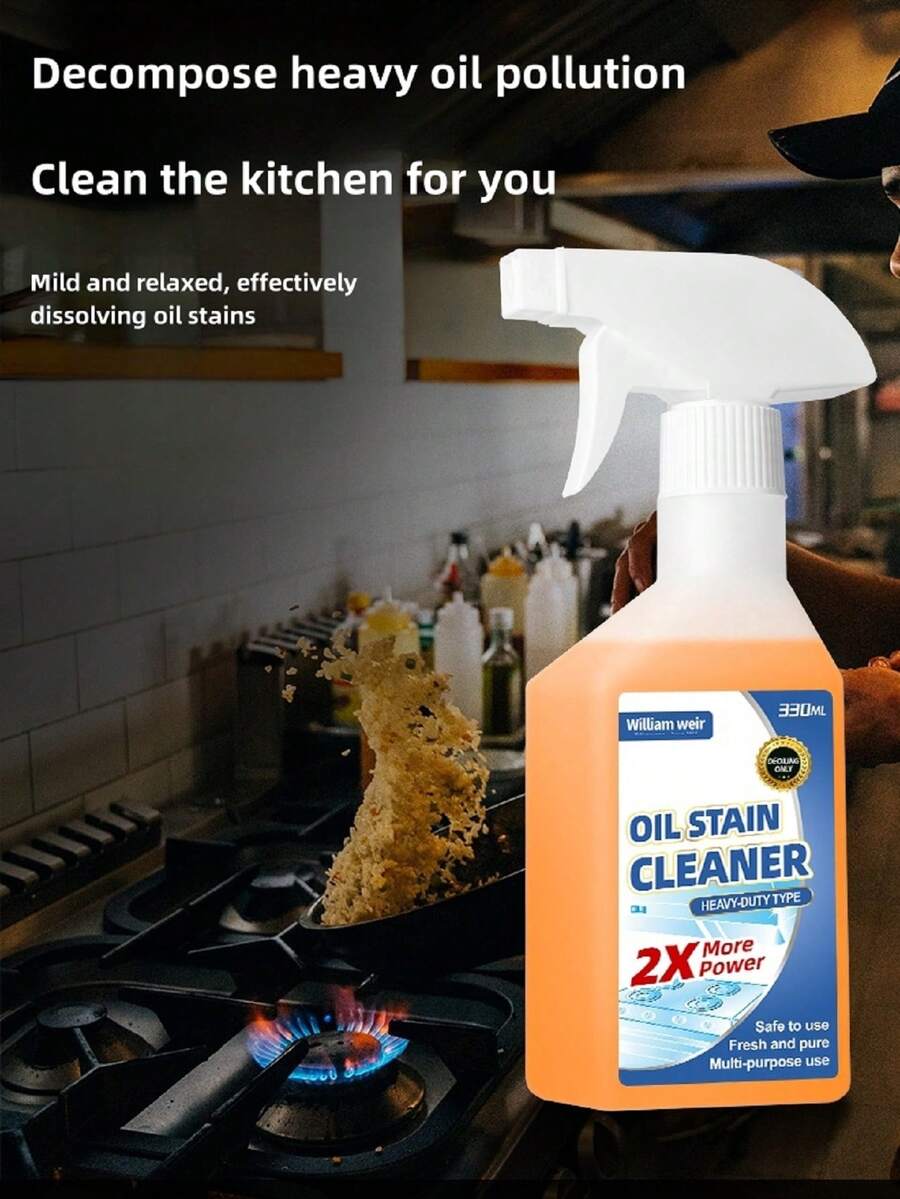 330ml Kitchen Heavy Duty Degreasing Foam Cleaner, For Stubborn Grease