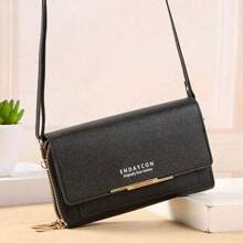 新款大容量女士钱包，多隔层单肩斜挎包，长款零钱包手机包，适合日常使用，返校礼物，教师礼物，女学生和大学生礼物，青少年礼物，生日礼物 - 黑色 - 查看 6