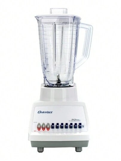 Licuadora Oster Newell Blanca 10 V Jarra De Plastico 1.25 L