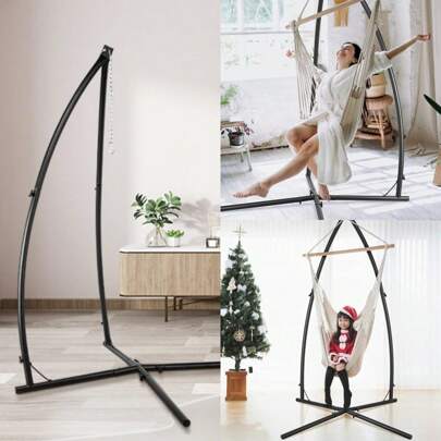 Estructura de silla colgante con ganchos, estructura de silla colgante de altura ajustable, carga máxima 110 kg, soporte de asiento colgante para todo tipo de sillas, estructura de silla colgante