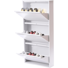 ZhdnBhnos LINSIE Modern Foldable Shoe Cabinet,Dustproof Shoe Cabinet,Storage Shoe Rack Suitable For Entry Shoe Locker With 3 Clamshell Doors The Best Gift/Present For Family&Friends Happy Christmas