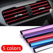 10 piezas de tiras decorativas para rejillas de ventilación de aire acondicionado de coche que se pueden doblar y cortar, decoración de rejillas de coche