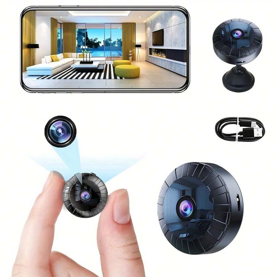 1/2/4pcs Mini Spy Camera, Wireless WiFi Hidden Camera 720P Full HD, Hidden Cameras And Motion Detection,Security Nanny Camera For Home/Office - Multicolor - View 1