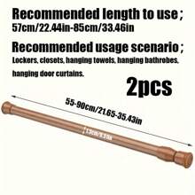 FEPK 2 件多功能伸缩杆浴帘支撑底座、鞋柜窗帘杆支架、可调节免钉浴帘支撑架、壁挂式窗帘挂钩、毛巾杆支架挂钩、厨房浴室卫生间卧室客厅配件家居浴室装饰秋季装饰浴室配件返校