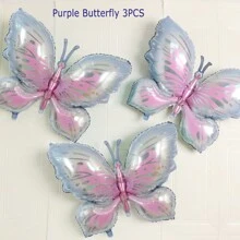 3pcs Butterfly Shaped Balloons,