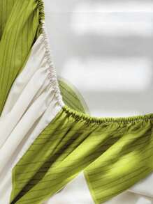 3件套印花芦荟水洗床单套装(1件床单+2个枕套),亲肤,360°防滑包裹,不含荧光增白剂,透气,柔软,耐用,不易褪色,抗菌,保暖床上用品套装,适用于卧室、客房、宿舍,四季皆宜。 - 波浪紋-綠 - 查看 11