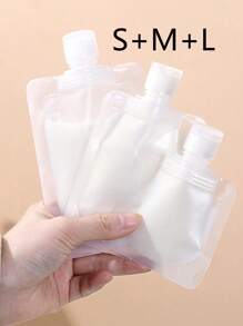 Túi đựng du lịch chống rò rỉ trong vật liệu Pvt du lịch và ngoài trời dành cho sữa tắm, nước thơm, sữa rửa mặt, dầu gội, nước thơm, dầu xả, bộ phân phối du lịch, bộ chai du lịch di động, bộ hộp đựng du lịch, sản phẩm tắm và tắm, sản phẩm làm đẹp và mỹ phẩm và các sản phẩm khác Sử dụng khi cắm trại Ống bóp mềm có phụ kiện rỗng, 30 Ml/50 Ml/100 Ml - Trong sáng - Xem 3