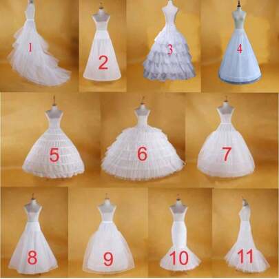 Bröllopsunderkjol Brudbåge Krinolin Balunderkjol Finskjol Underkjol Höstkläder För Damer
