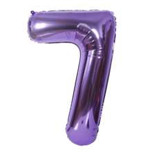 1pc Purple 40-Inch Digit Number Aluminum Foil Balloon For Birthday Party Decoration, Indoor/Outdoor Anniversary Celebration, Graduation Season And Wedding Celebration, Back To School Valentine Day