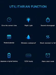 SANDA New Arrival Fashion Cool Men's Watches Outdoor Sports Running Fishing Hiking Camping Electronic Wristwatch Constellation Dial Design Military Multifunctional Waterproof Wristwatch Calendar Week Alarm Clock 12/24 Hour Stopwatch For Christmas Birthday Halloween Thanksgiving Gifts