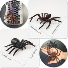 SileStart 2 Pcs Large Artificial Spider, Realistic Fake Spider - Hyper-Realistic Design For Trick Prop, April Fool's Day Props,Halloween Prank Props, Ideal For Nature Lovers & Displays Halloween Decoration - Multicolor - View 9