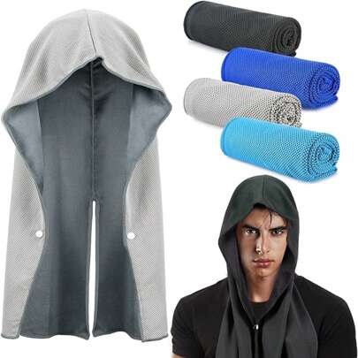 1 件/4 件快速降温运动毛巾颈部吸水超细纤维速干冰巾适用于瑜伽健身房露营健身跑步锻炼