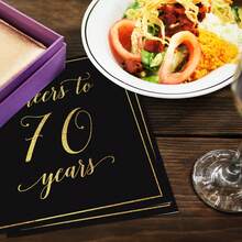 Birthday Party Supplies Cocktail Napkins, Disposable Black Gold Party Paper Napkins,  Anniversary Birthday Beverage Napkins For Birthday Party Decorations - Black Gold - View 11