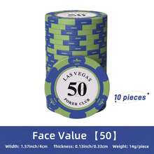 10 piezas por denominación, combinación libre de varias denominaciones, utilizado para puntuación de juegos - Multicolor - Ver 16