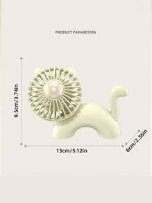 Bubble Cat Desktop Fan, Portable Mini Cartoon Cute Electric Fan, USB Powered Quiet High Airflow - Multicolor - View 2