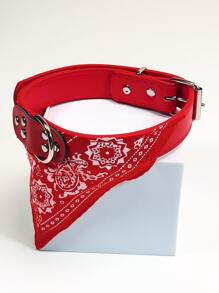 1 Pezzo Set Di Accessori Per Animali Domestici Che Include Collare Per Animali Domestici, Bavaglino Triangolare E Asciugamano Da Saliva Per Cani E Gatti