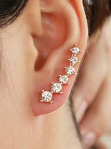 Brincos de orelha decoração de strass