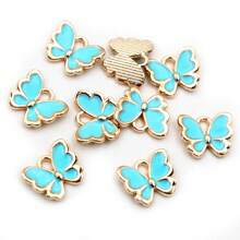 20pcs 10x13mm Butterfly Charms Pendant Enamel Small Alloy Metal Charms DIY Jewelry Making Accessories For Necklace Bracelet