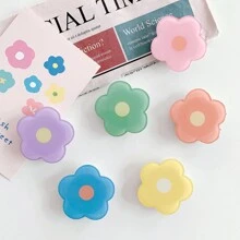 1pc Acrylic Candy Color Flower Shaped Collapsible Mobile Phone Grip Holder, Foldable Slouchy Bracket Compatible With IPhone, Android Phone, Gift For Birthday, Family, Friends Push-Pull Phone Grip, Phone Holder, Phone Accessories - Multicolor - View 10