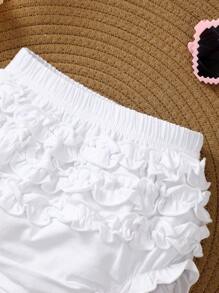 Nueva llegada de pantalones cortos casuales y simples de algodón lindos para niñas bebé para usar como ropa exterior