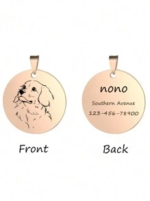 [ Customization ] Personalized Engraved Pet Memorial  Stylish Pet ID Tag For Dogs And Cats - Engraved With Name, Phone Number And Address - Lossproof Charm, Cat And Dog Pet Pendant For Small, Medium And Large Pets