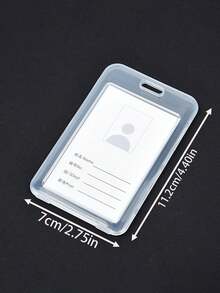 5pcsWork Card Card Holder Student Card Holder Company Employee Badge Exhibition Card Holder - Transparent - View 9