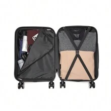 20 Inch Lightweight ABS Carry-On Spinner Luggage For Business Travel And Students - 4-Wheel Cabin Suitcase With Combination Lock - Grey - View 9