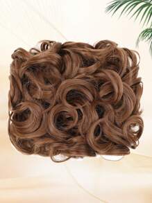 Short Messy Curly Dish Hair Bun Extension Easy Stretch Hair Combs Clip In Ponytail Extension Scrunchie Chignon Tray Ponytail Hairpieces For Women Girls Daily Party Wedding