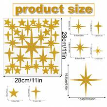 1pc Glitter Heart & Star Wall Sticker, Cartoon Decal For Home Decoration, Wardrobe, Mirror, Cup, Glass - Self-Adhesive Glitter Sticker - Multicolor - View 18