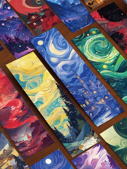 30 piezas Marcador de libros de la serie "Sueños perdidos" con escenario vintage para páginas de libros, artículos de papelería, regalos para niños