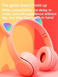 Reletech Half-Ear Design, Stereo, Long Battery Life, Low Latency, Sweat-Proof, Foldable Cartoon Earring Wireless Headphones - Black - View 8